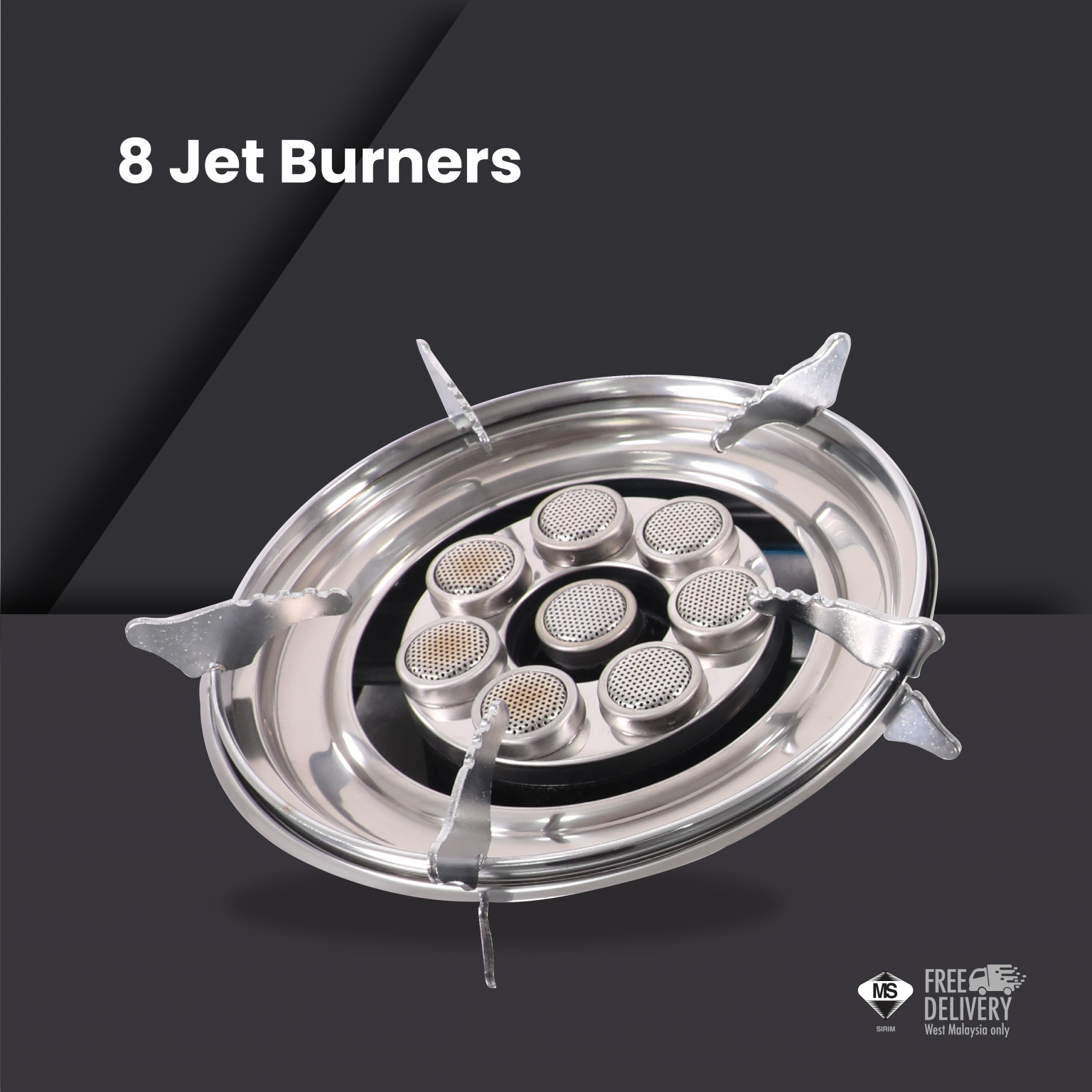 CGSE8080SS 8 Jet Gas Stove Cornell Appliances