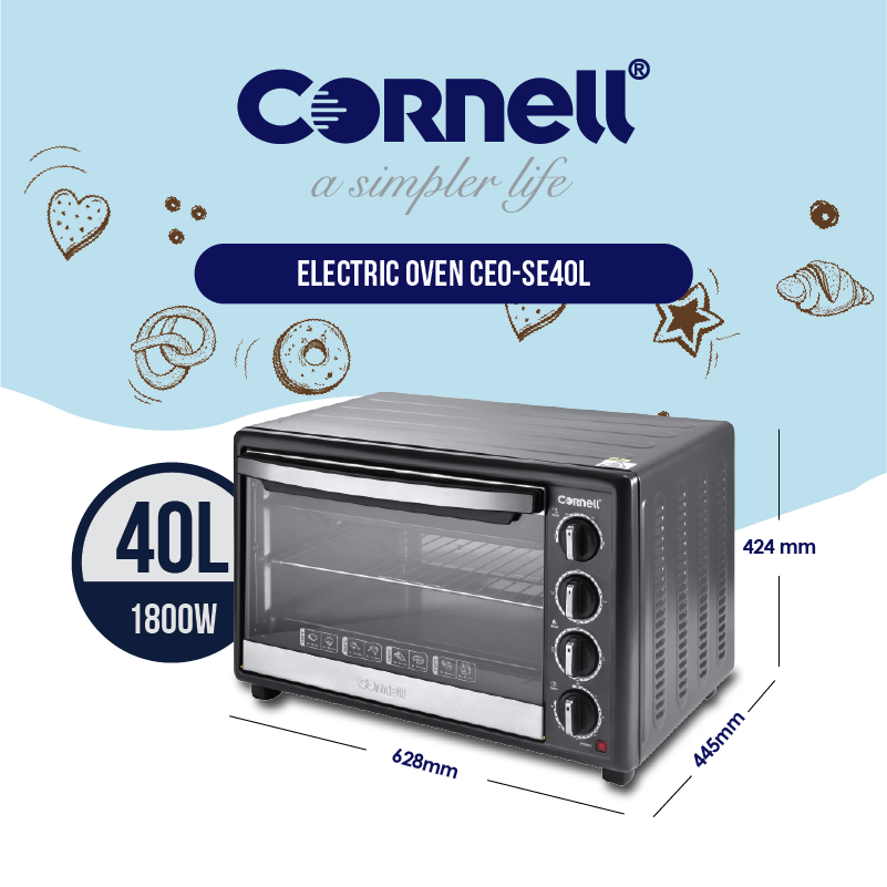 acre Vervolg Ijver Cornell Electric Oven 40L CEO-SE40L - Cornell Appliances